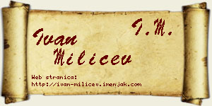 Ivan Milićev vizit kartica